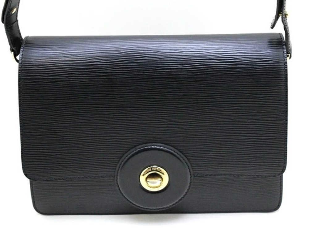 LOUIS VUITTON Bag Shoulder Run Epi Noir Black